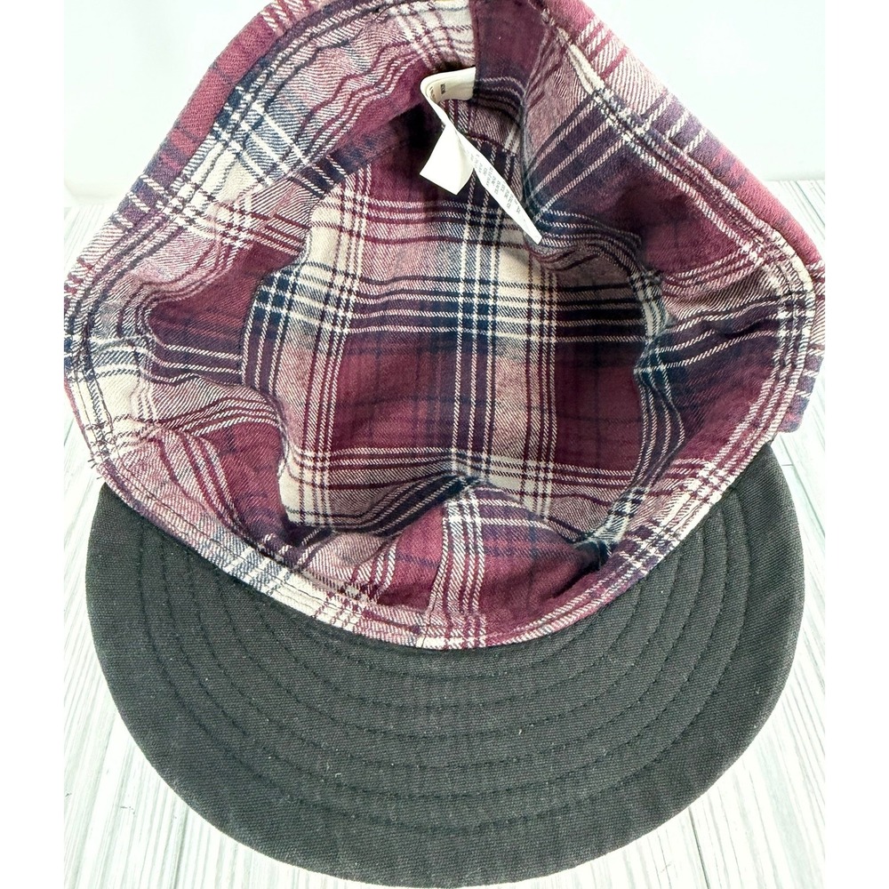 Vans Reversible Trenches Black Plaid Flannel Ear Flap Cap Women's Size SM NEW - Picture 15 of 15